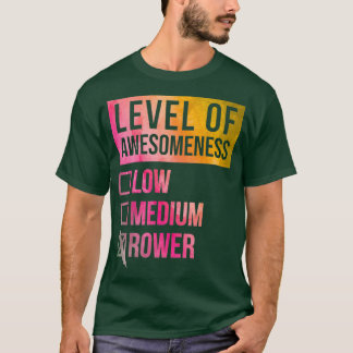 Rowing Funny Art Level Of Rowing in Watercolor T-Shirt