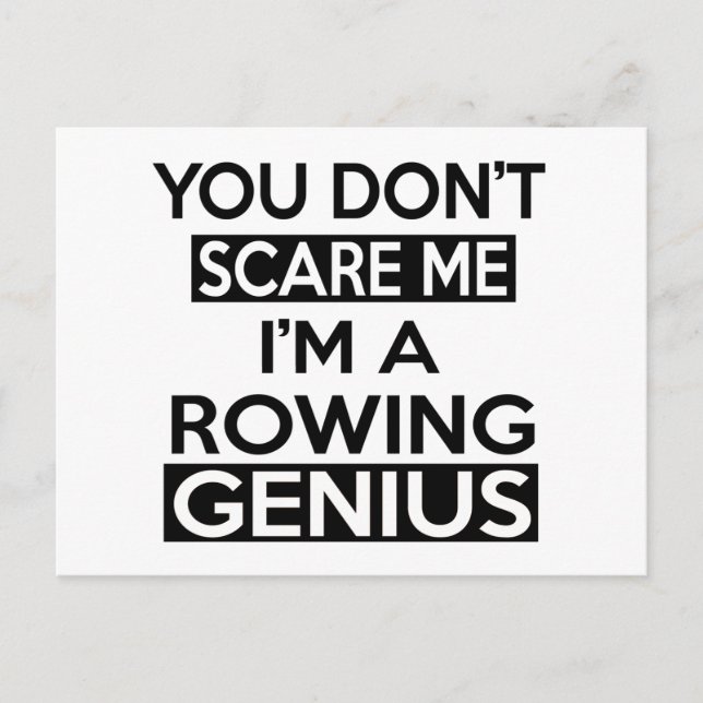 ROWING GENIUS DESIGNS POSTCARD (Front)