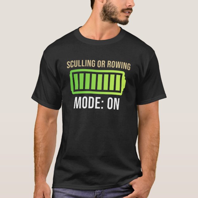 Rowing Mode On Row Boating  Boat Rower Expert Grap T-Shirt (Front)