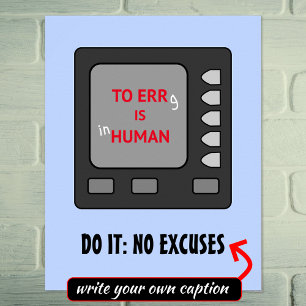 Rowing motivational funny sports poster