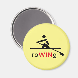 RoWINg motivational yellow Magnet