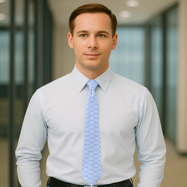 Rowing oars pattern blue tie (Creator Uploaded)