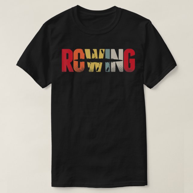 Rowing Retro Rower Rowing Boat Sport Gift  T-Shirt (Design Front)