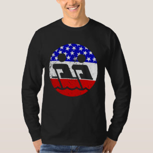 Rowing Retro Style Crew American Flag T-Shirt