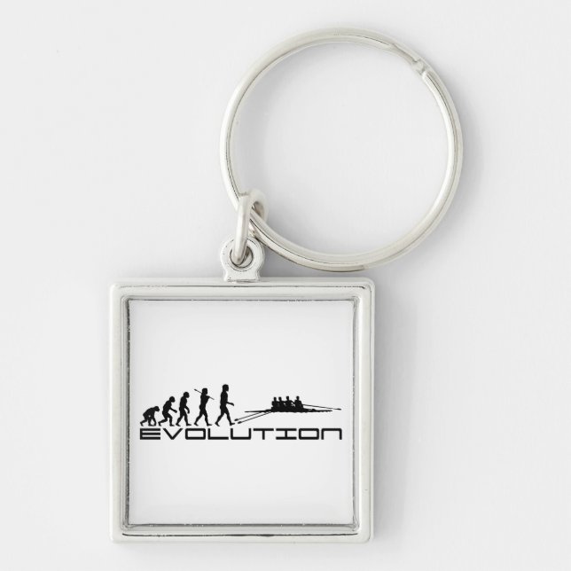 Rowing Rower Water Sport Evolution Art Key Ring (Front)