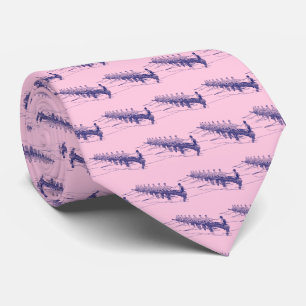 Rowing Rowers Blue Crew Team Water Sports #3 Pink Tie
