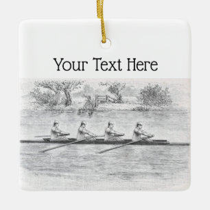 Rowing Rowers Crew Team Water Sports #2 Ceramic Ornament