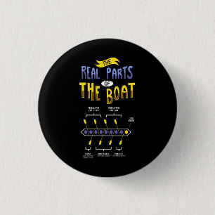 Rowing Rowing Boat 3 Cm Round Badge