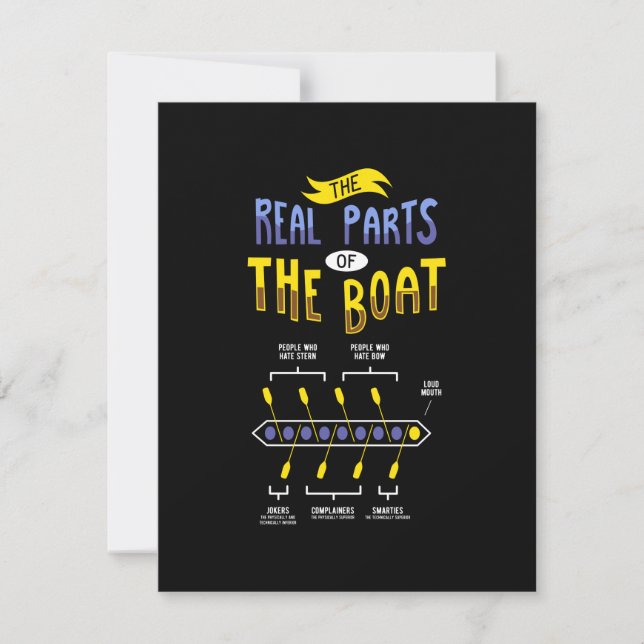 Rowing Rowing Boat  Card (Front)