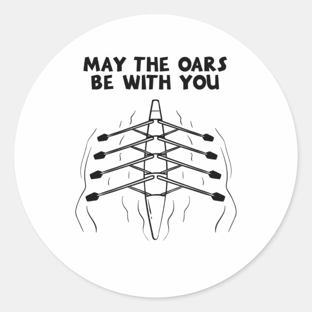 Rowing Rowing Boat Classic Round Sticker (Front)
