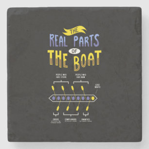 Rowing Rowing Boat Stone Coaster