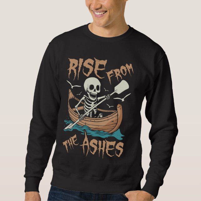 Rowing Skeleton Boat Row - Rower Sweatshirt (Front)