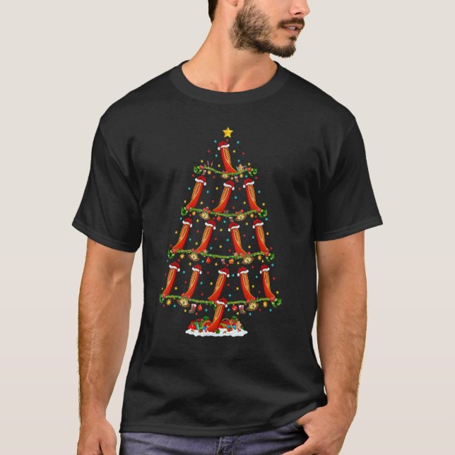 Rowing Sports   Lights Xmas Santa Rowing Christmas T-Shirt (Front)