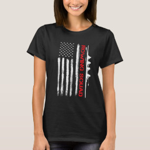 Rowing Squad USA American Flag Row Crew Boat Rower T-Shirt