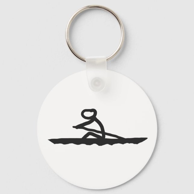 Rowing Stickman Key Ring (Front)
