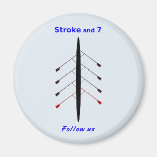 Rowing stroke seven seats magnet