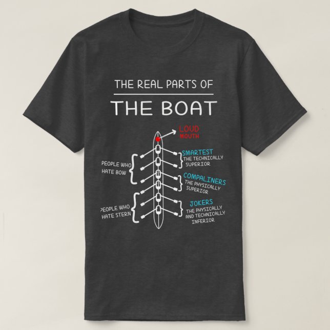 Rowing Team Row Rowing Race Boat Coxswain T-Shirt (Design Front)
