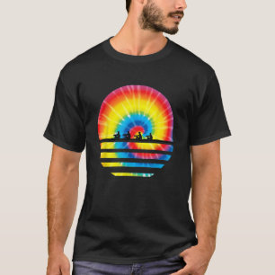 Rowing Team Sunset Lake Shirt Crew Sport Tie Dye T