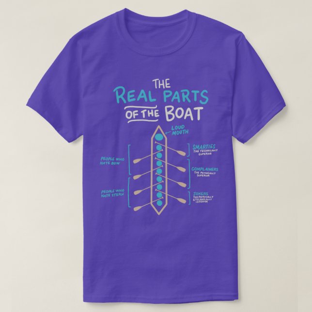 Rowing The Real Parts Of The Boat Funny T-Shirt (Design Front)