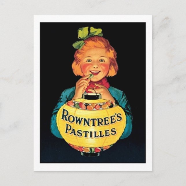 Rowntree's Pastilles VIntage Candy Ad Postcard (Front)