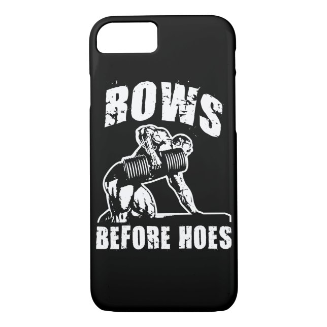 Rows Before Hoes - Funny Dumbbell Row Workout Case-Mate iPhone Case (Back)