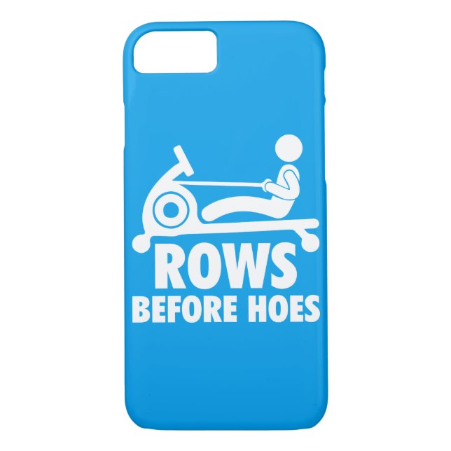 Rows Before Hoes - Funny Rowing Machine Workout Case-Mate iPhone Case (Back)