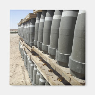 Rows of ammunition are stacked and prepped magnet