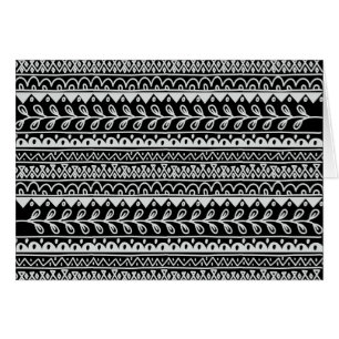 Rows of Black and White Doodle Patterns
