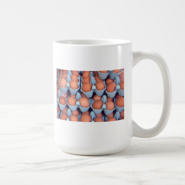 Rows of Brown Eggs Coffee Mug (Right)