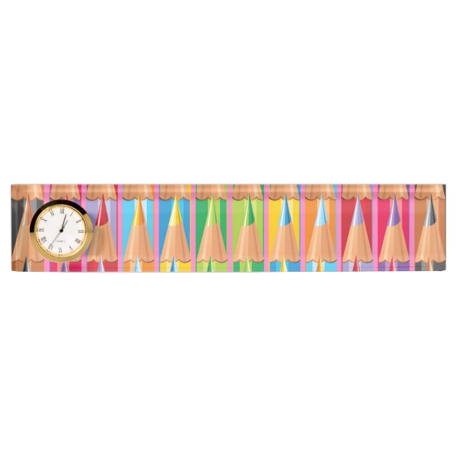 Rows of Coloured Pencils Nameplate (Front)