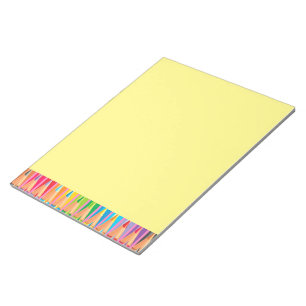 Rows of Coloured Pencils Notepad
