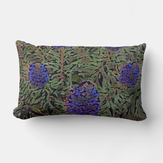 Rows of Lavender Lumbar Cushion (Front)