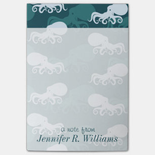Rows Of Octopus Pattern Add Your Name Post-it Notes