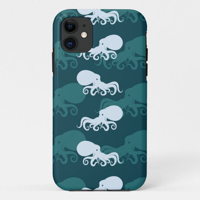 Rows Of Octopus Pattern Case-Mate iPhone Case (Back)