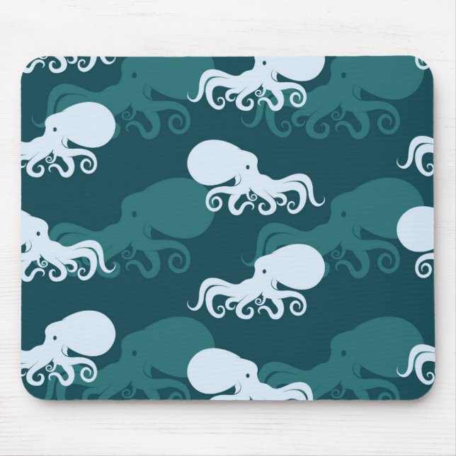 Rows Of Octopus Pattern Mouse Pad (Front)