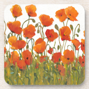 Rows of Poppies I Coaster