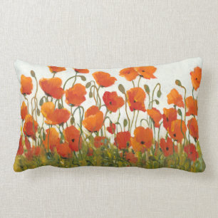 Rows of Poppies I Lumbar Cushion
