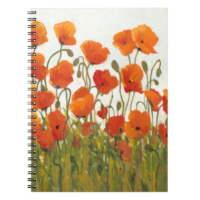 Rows of Poppies I Notebook (Front)