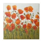 Rows of Poppies I Tile<br><div class="desc">Floral</div>