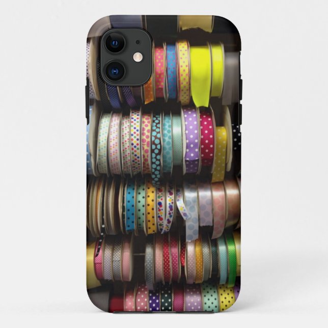 Rows of Ribbon Colourful Ribbons Sewing Craft Case (Back)