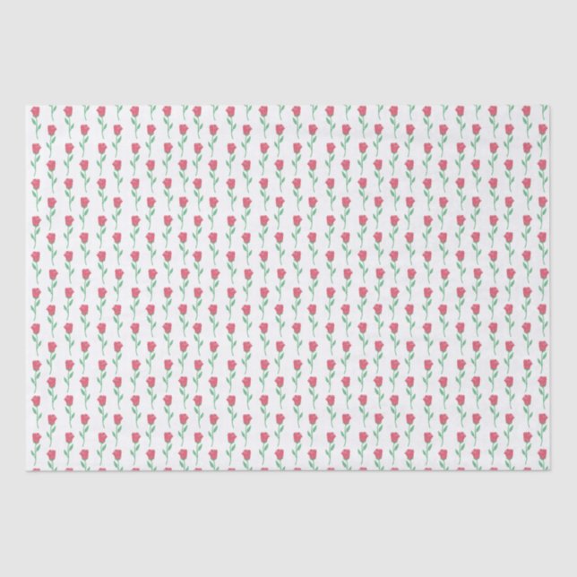 Rows of Roses Valentine’s Day Tissue Paper (Front)