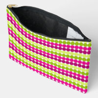 ROWS OF SHADES OF PINK & LIME GREEN DOTS