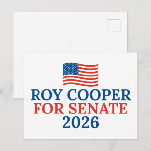 Roy Cooper for Senate 2026 Election Postcard