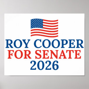 Roy Cooper for Senate 2026 Election Poster