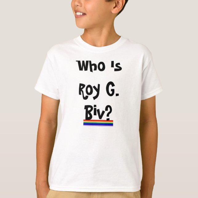 Roy G. Biv Rainbow Kid's Shirt (Front)