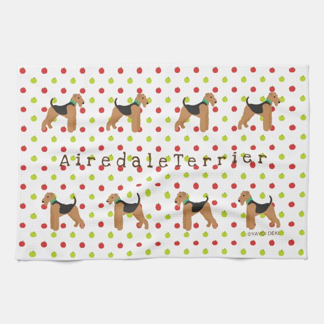 Roy Mocchi Bruno♥ Kitchen Towel  Airedale Terrier (Horizontal)