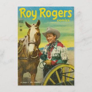 Roy Rogers Comics Invitation CARD Cowboy Western
