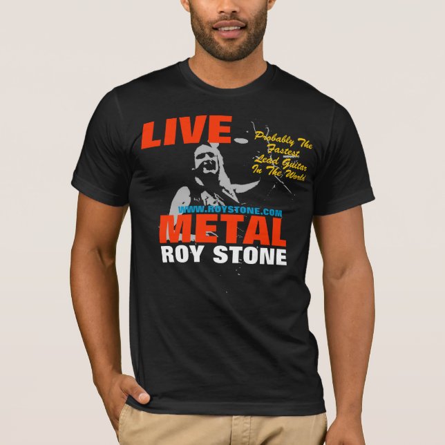ROY STONE LIVE METAL MENS T-SHIRT (Front)