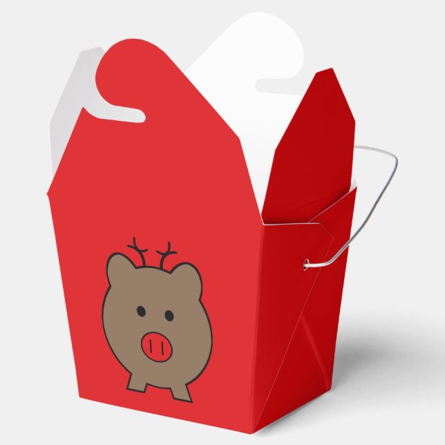 Roy the Christmas Pig Favour Box (Opened)