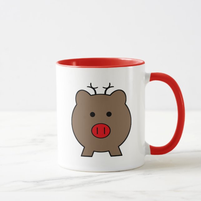 Roy the Christmas Pig ~ Mug (Right)